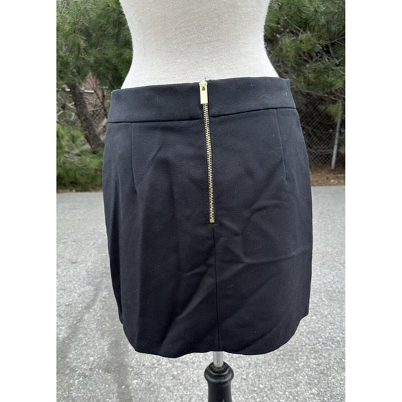 H&M Skirt 12 Black Wide Pockets Flowy Viscose A Line Preppy Career Adult Womens - Picture 2 of 9